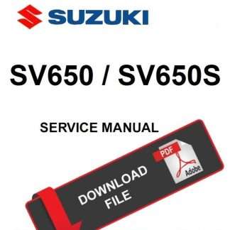 Suzuki 2000 SV650 Service Manual PDF Download