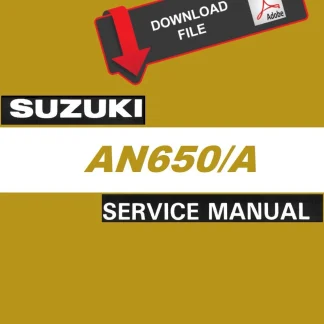 Suzuki 2003 Burgman 650 AN650 Service Manual PDF Download