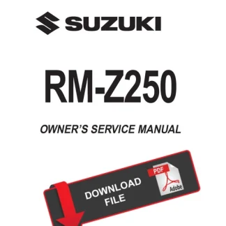 Suzuki 2008 RM-Z 250 Service Manual PDF Download