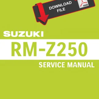 Suzuki 2012 RM-Z 250 Service Manual PDF Download