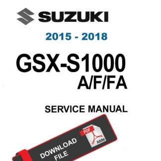 Suzuki 2016 GSX-S 1000 Service Manual PDF Download