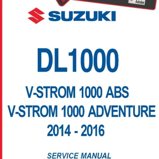 Suzuki 2016 V-Strom 1000 Service Manual PDF Download